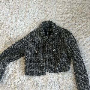 BRAND NEW Maje Women's Black and White Tweed Jacket